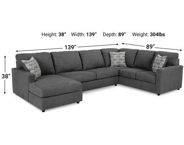 Edenfield 3-Piece Sectional with Chaise