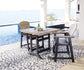 Fairen Trail Outdoor Counter Height Dining Table and 2 Barstools