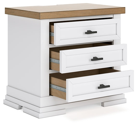 Ashbryn Three Drawer Night Stand