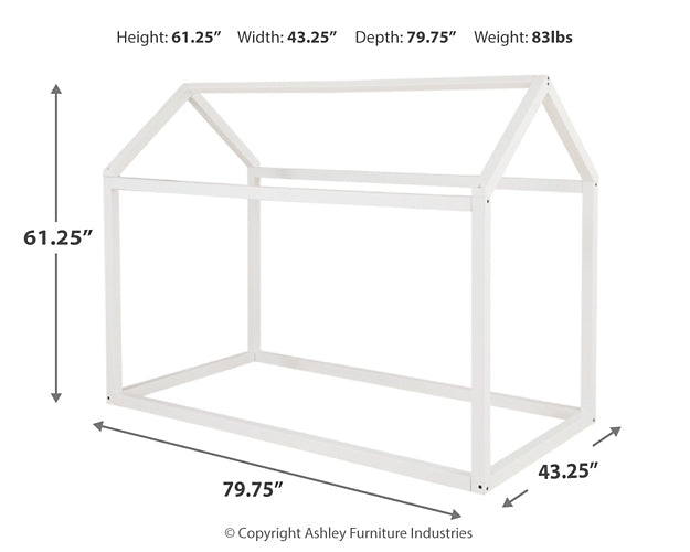 Flannibrook Twin House Bed Frame