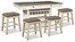 Bolanburg Counter Height Dining Table and 4 Barstools